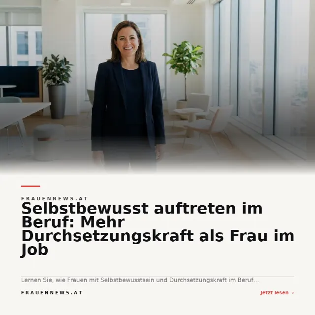 Share-Card fuer Selbstbewusst auftreten im Beruf: Mehr Durchsetzungskraft als Frau im Job